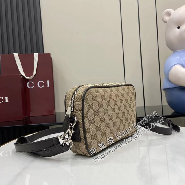 Gucci專櫃古馳最新款小號男士單肩斜挎包 jh2952型號：834802